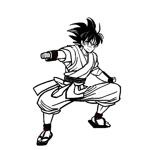 Son Goku in Samurai tattoo design idea