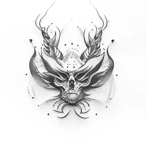 Create a tattoo inspired by the themes of Seven Deadly Sins using dotwork tattoo design idea