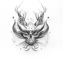 Create a tattoo inspired by the themes of Seven Deadly Sins using dotwork tattoo design idea