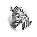 safari with zebra  tattoo design idea