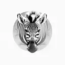 safari with zebra  tattoo design idea