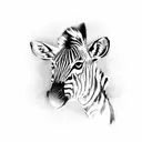 safari with zebra  tattoo design idea
