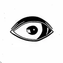 geometric eye tattoo design idea
