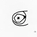 geometric eye tattoo design idea