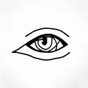 geometric eye tattoo design idea