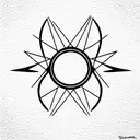 geometric eye tattoo design idea