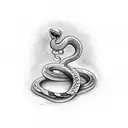 snake on a dagger tattoo design idea