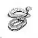 snake on a dagger tattoo design idea