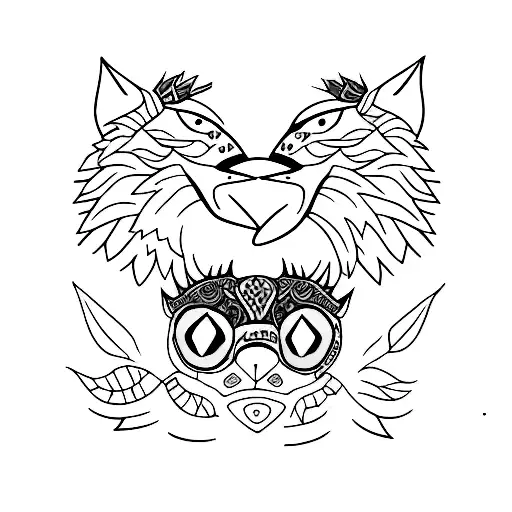 bluejay jaguar and pookie tattoo design idea