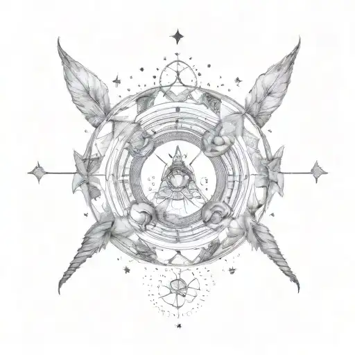 zodiac signs Libra Virgo and Pisces tattoo design idea