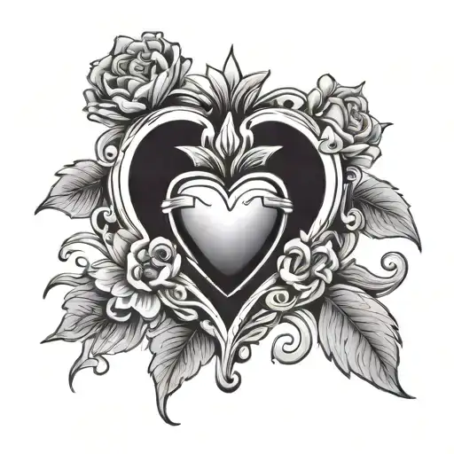 Sacred Heart tattoo design idea