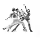 salsa dance tattoo design idea