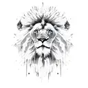 lion wings tree scars time tattoo design idea
