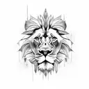 lion wings tree scars time tattoo design idea