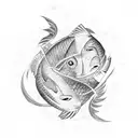 gojo eyes and Pisces, and jujutsu kaisen background tattoo design idea