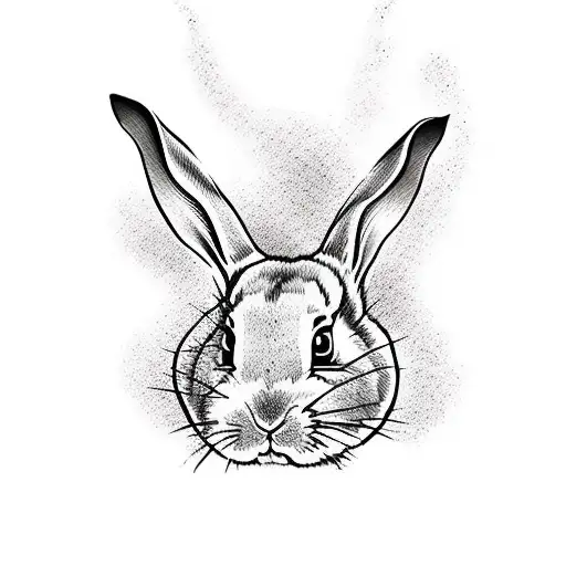 bunny tattoo design idea