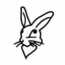 bunny tattoo design idea