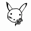 bunny tattoo design idea