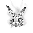 bunny tattoo design idea