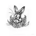 bunny tattoo design idea
