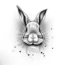 bunny tattoo design idea