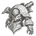Destiny 2 Titan with Hammer of Sol tattoo design idea