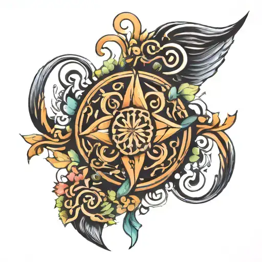 male unalome tattoo tattoo design idea
