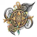 male unalome tattoo tattoo design idea