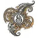 male unalome tattoo tattoo design idea