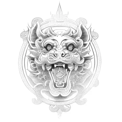 Foo Dog tattoo design idea