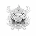 Foo Dog tattoo design idea