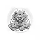 Foo Dog tattoo design idea