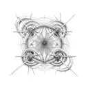 web of wyrd made from sticks tattoo design idea