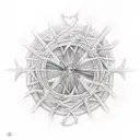 web of wyrd made from sticks tattoo design idea