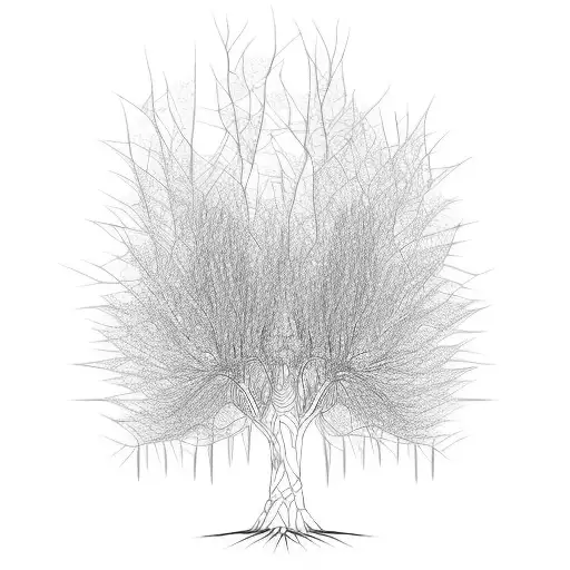 weeping willow tree tattoo design idea