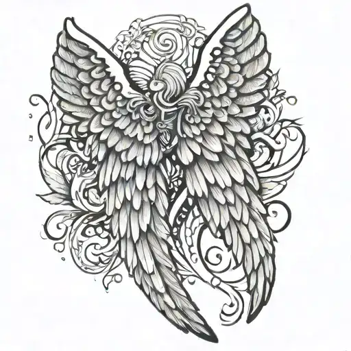 angel wings forearm tattoo tattoo design idea