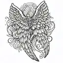angel wings forearm tattoo tattoo design idea
