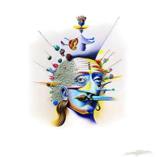 salvador dali tattoo design idea