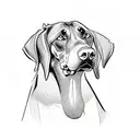 angry doberman tattoo design idea