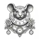 rat clock king scales   tattoo design idea