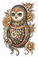 Russian nesting doll tattoo design idea
