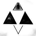 3 Triangles tattoo design idea