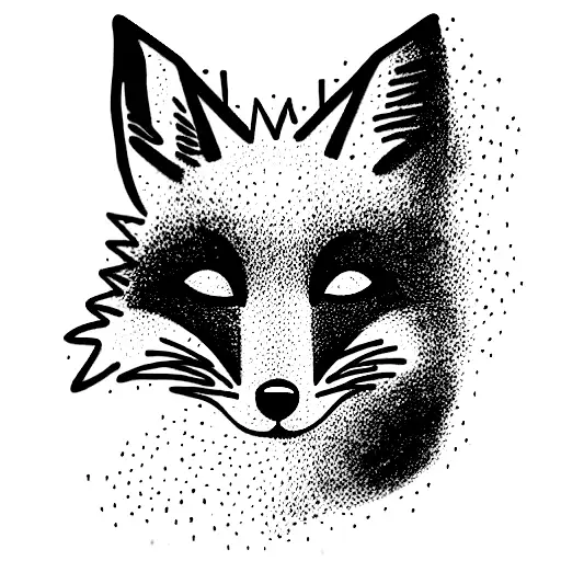Black Fox tattoo design idea