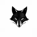 Black Fox tattoo design idea