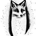 Black Fox tattoo design idea