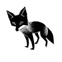 Black Fox tattoo design idea