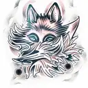 Black Fox tattoo design idea