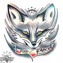 Black Fox tattoo design idea