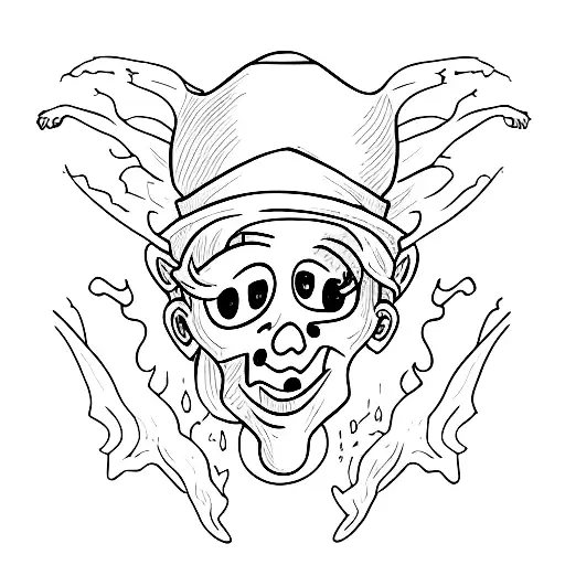 ghost boy tattoo design idea