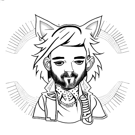 lil peep tattoo design idea